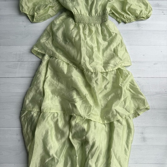 Wayf Tiered Midi Dress Mint Size M - Picture 13 of 14